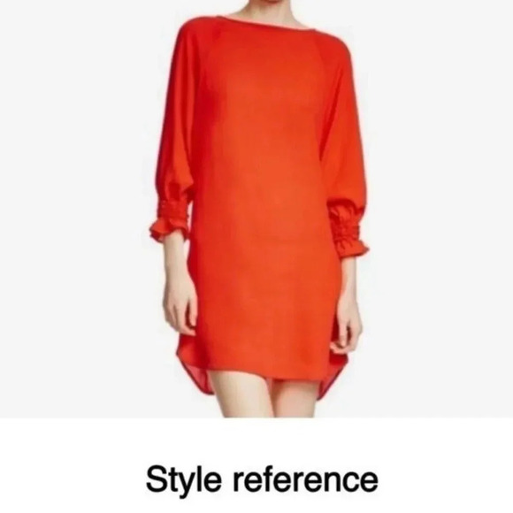 Maje Dress Blue Realiste Crape Shift Dress Size Small - Picture 7 of 16